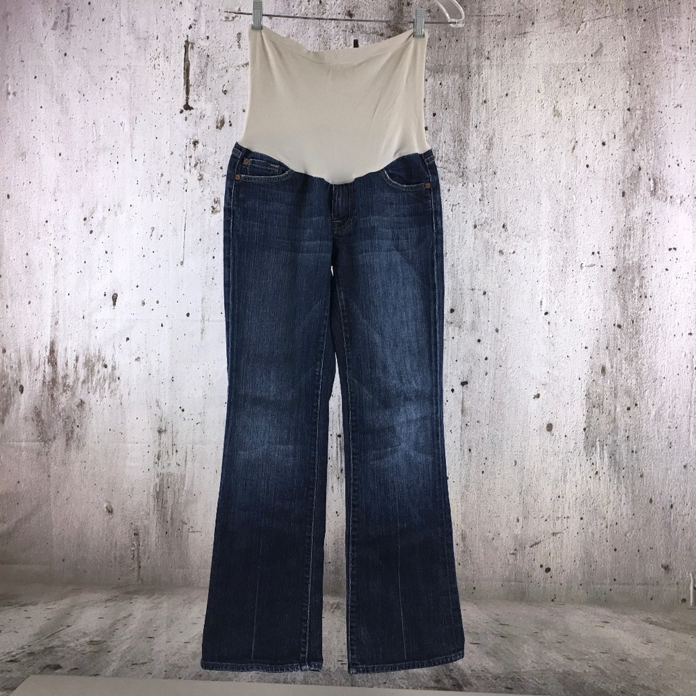 7 For All Mankind Dark Blue Flare Jeans